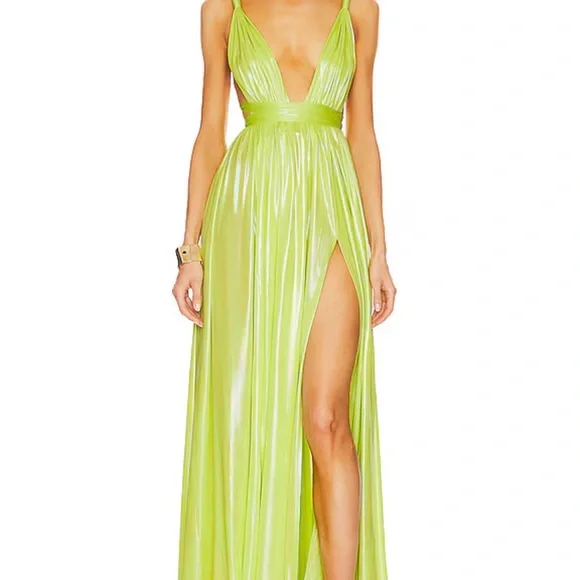 Bronx and Banco Goddess Gown in Neon Yellow - Picture 1 of 5